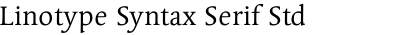 Linotype Syntax Serif Std Regular